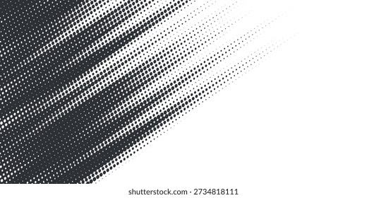 Grunge medio tono gradiente de fondo. Textura de ruido de grano descolorido. Fondo de pantalla de arena blanca y negra. Fondo pixelado retro. Superposición de cómic de estilo anime o manga. Plantilla texturizada de Diseño gráfico de Vector