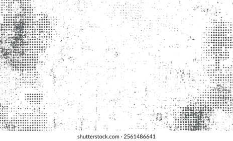 Grunge halftone gradient background. Vintage dirty grunge scan paper texture. Dust overlay textured scratched glitch effect for design vector.