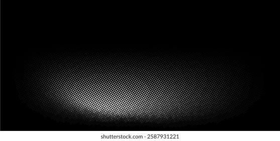 Grunge halftone gradient background. White and black sand noise wallpaper background black. Retro pixelated backdrop. Anime or manga style comic overlay. Vector eps