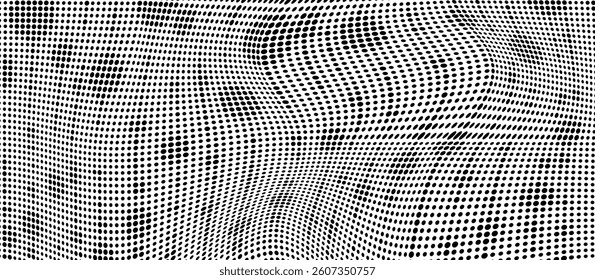 Grunge halftone gradient background. White and black sand wallpaper