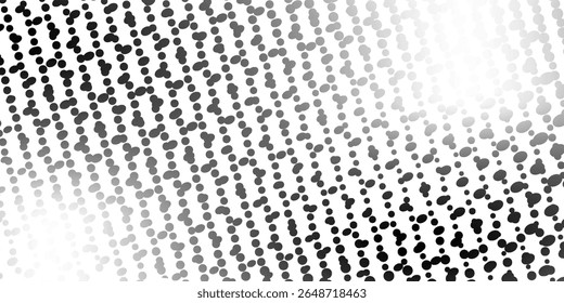 Grunge halftone gradient background. White and black sand wallpaper. Retro pixelated backdrop.Vector graphic design textured template simple modern doted art