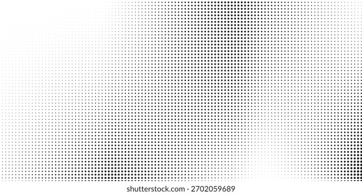 Grunge medio tono gradiente de fondo. Fondo de pantalla de arena blanco y negro. Fondo pixelado retro. Plantilla texturizada de Diseño gráfico de Vector. eps10