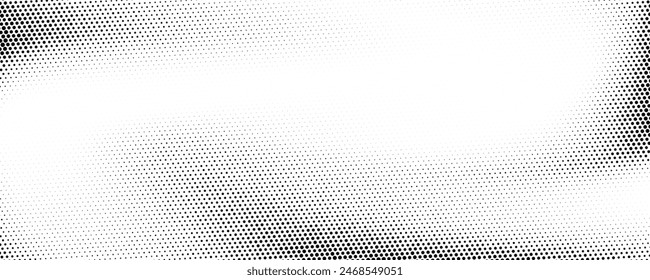 Grunge semitono gradiente textura. Fondo de ruido de arenilla descolorido. Fondo de pantalla arenoso blanco y negro. Fondo pixelado retro. Anime o manga comic overlay. Diseño gráfico de Vector con textura halfton