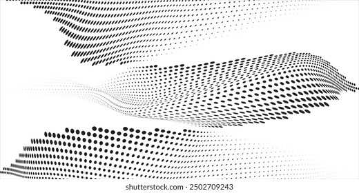 Grunge halftone gradient texture. Fading grit noise background. Sandy gritty wallpaper. Retro pixelated backdrop. Black and white anime or manga comic overlay. Vector in EPS 10