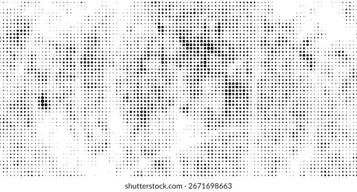 Textura gradiente de meio-tom grunge. Fundo de ruído de grão esmaecido. Papel de parede areia arenoso. Fundo retro pixelizado. Anime preto e branco ou mangá sobreposição cômica. eps10