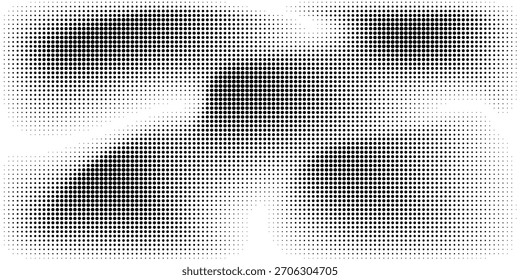 Textura gradiente de meio-tom grunge. Fundo de ruído de grão esmaecido. Papel de parede areia arenoso. Fundo retro pixelizado. Anime preto e branco ou sobreposição de mangá. Design gráfico texturizado vetorial