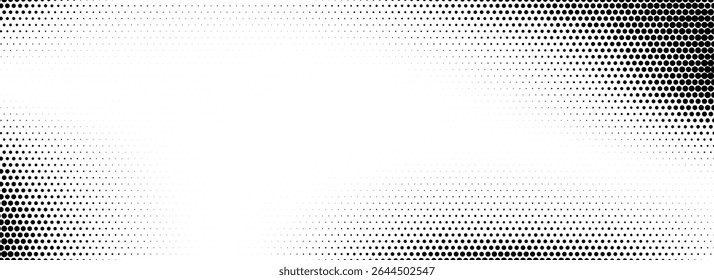Grunge halftone gradient texture. Retro pixelated backdrop. Weathered grit noise background. Fading gritty sand wallpaper. Anime or manga style comic overlay. Vector textured template surface
