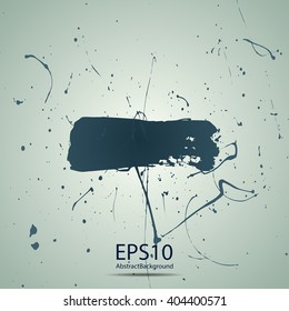 Grunge halftone ink splat with space for text or branding