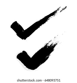 Grunge Halftone Lines Check Symbol Vector