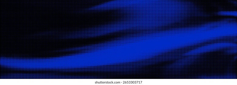 Fundo de sobreposição de meio-tom Grunge com textura de movimento leve. Estética de gradiente y2k azul profundo. Modelo de design de tela de fundo do vetor e projetos criativos