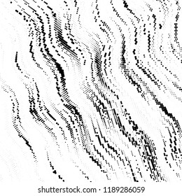 Grunge halftone pattern. Pointillism, stipplism style. Textured background with dots, circles, Points of different scale. Scalable vector graphics.