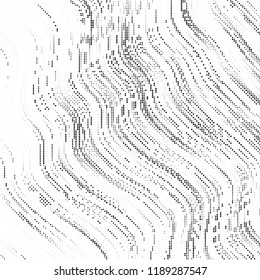 Grunge halftone pattern. Pointillism, stipplism style. Textured background with dots, circles, Points of different scale. Scalable vector graphics.