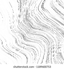 Grunge halftone pattern. Pointillism, stipplism style. Textured background with dots, circles, Points of different scale. Scalable vector graphics.