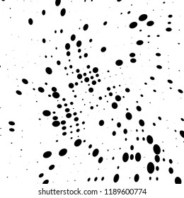 Grunge halftone pattern. Pointillism, stipplism style. Textured background with dots, circles, Points of different scale. Scalable vector graphics.