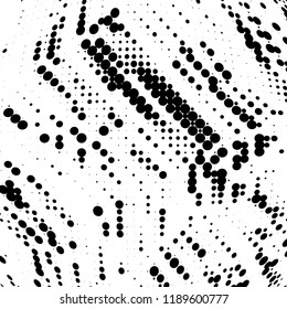 Grunge halftone pattern. Pointillism, stipplism style. Textured background with dots, circles, Points of different scale. Scalable vector graphics.