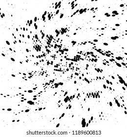 Grunge halftone pattern. Pointillism, stipplism style. Textured background with dots, circles, Points of different scale. Scalable vector graphics.