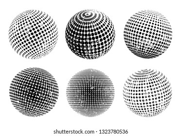grunge halftone sphere