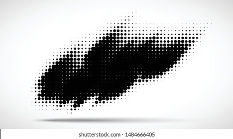 Grunge halftone spot. Black and white circle dots texture background. Spotted vector abstract texture.