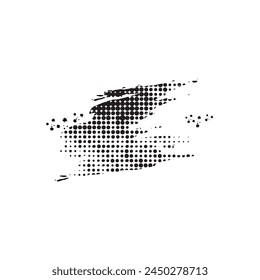 Grunge halftone spot circle dots texture isolated