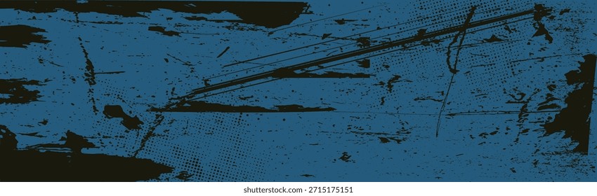 Grunge textura de semitono abstracto, textura de puntos, grunge Abstractas Fondo de colores azules. Trazos de pincel ásperos con textura de spray negro, textura de trazo de pincel de Vector. eps