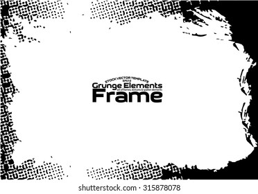 Grunge halftone texture - abstract isolated stock vector template - easy to use