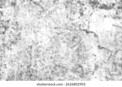 Grunge textura de semitono abstracto sobre fondo blanco.