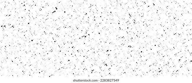 Grunge la textura de medio tono. Puntos y caídas en el estilo de los libros de historietas. Papel tapiz sucio de ruido blanco y negro pixelado. Superficie de puntos. Fondo del vector
