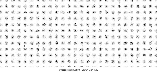 Grunge halftone texture. Comic style noise background. Dirty white and black pixelated wallpaper. Dotted surface. Vector