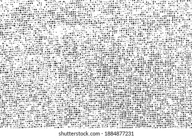 Grunge la textura de medio tono de la antigua cuadrícula fina. Fondo monocromo de ruido pequeño, manchas, puntos y grandeza. Plantilla de superposición. Ilustración del vector