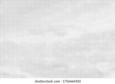 Grunge halftone vector background. Halftone dots vector texture.  Gradient halftone dots background in pop art style. Black and white pattern texture. Ink Print Distress Background. 