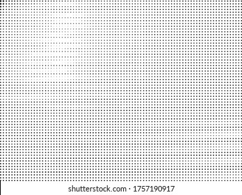 Grunge halftone vector background. Halftone dots vector texture.  Gradient halftone dots background in pop art style. Black and white pattern texture. Ink Print Distress Background . 
