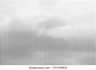 Grunge halftone vector background. Halftone dots vector texture.  Gradient halftone dots background in pop art style. Black and white pattern texture. Ink Print Distress Background . 