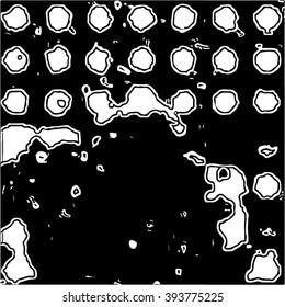 Grunge halftone vector background. Grunge halftone dots vector texture background. Dotted background Texture. Distress Overlay Circles Texture . Vector Texture .