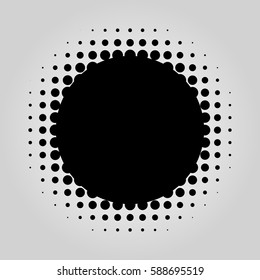 Grunge halftone vector background. Vintage dots texture