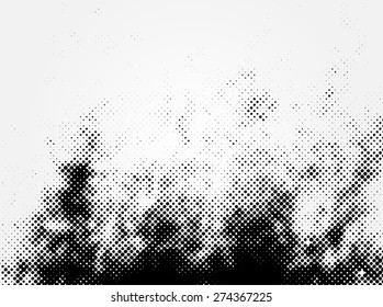 Grunge halftone vector background.Halftone dots vector texture.