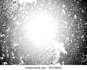Grunge halftone vector background.Halftone dots vector texture
