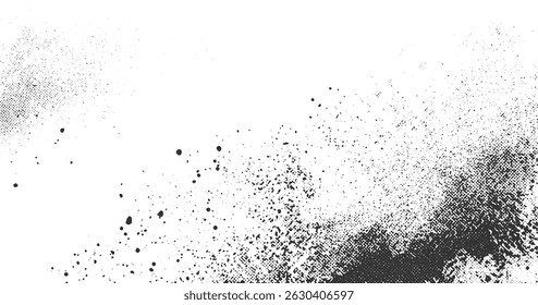 grunge halftone vector texture showcasing organic vintage ink print and abstract dot patterns in monochrome perfect for creative graphic design projects