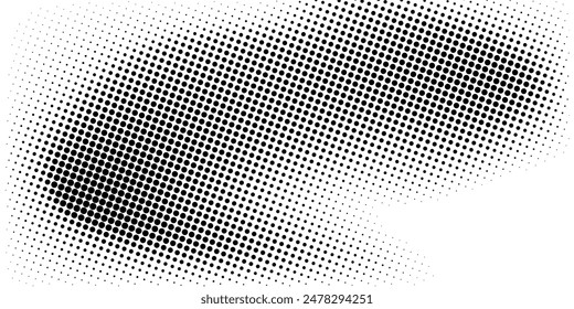 grunge Halftone white and black dots pattern and black gradient grunge texture background. Dotted line comic sport style vector illustration dots halftone modern