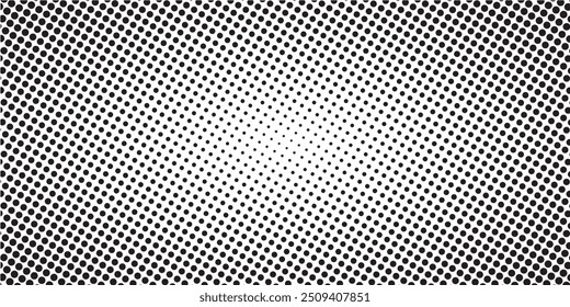 grunge Halftone white and black dots pattern and black gradient grunge texture background. Dotted line comic sport style vector illustration