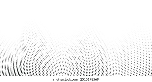 grunge Patrón de puntos blancos y negros semitono y fondo de textura grunge degradado negro. Ilustración vectorial de estilo deportivo de cómic de línea punteada