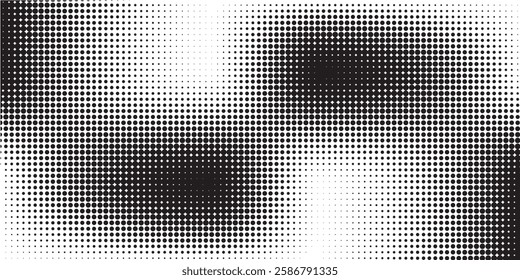 grunge Halftone white and black dots pattern and black gradient grunge texture background. modern
