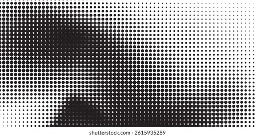grunge Halftone white and black dots pattern and black gradient grunge texture background. Dotted line comic sport style background illustration