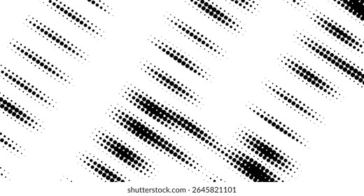 grunge Patrón de puntos blancos y negros semitono y fondo de textura grunge degradado negro. Ilustración vectorial de estilo deportivo de cómic de línea punteada