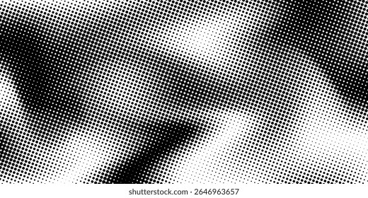grunge Halftone white and black dots pattern and black gradient grunge texture background. Dotted line comic sport style vector illustration