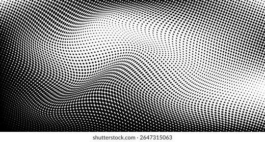 grunge Halftone white and black dots pattern and black gradient grunge texture background. Dotted line comic sport style vector illustration