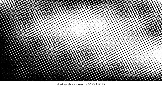 grunge Halftone white and black dots pattern and black gradient grunge texture background. Dotted line comic sport style vector illustration