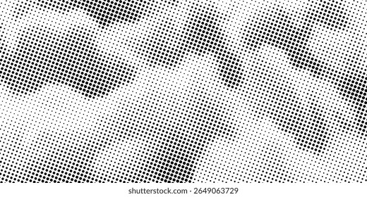 grunge Halftone white and black dots pattern and black gradient grunge texture background. Dotted line comic sport style vector illustration