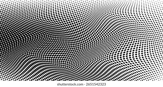 grunge Patrón de puntos blancos y negros semitono y fondo de textura grunge degradado negro. Ilustración vectorial de estilo deportivo de cómic de línea punteada