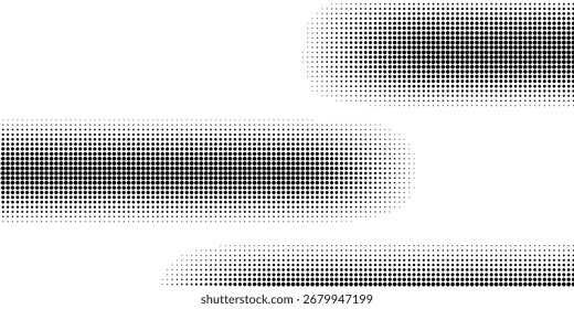 grunge Patrón de puntos blancos y negros semitono y fondo de textura grunge degradado negro. Ilustración vectorial de estilo deportivo de cómic de línea punteada.eps10