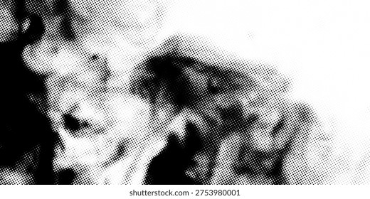 grunge Halftone white and black dots pattern and black gradient grunge texture background. Dotted line comic sport style vector illustration